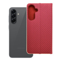 Flip case for Samsung A56 5G Luna Book Carbon red