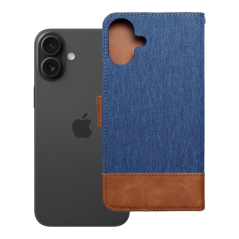 Flip case for iPhone 16 PLUS Jeans Book blue Flip case for iPhone 16 PLUS Jeans Book blue