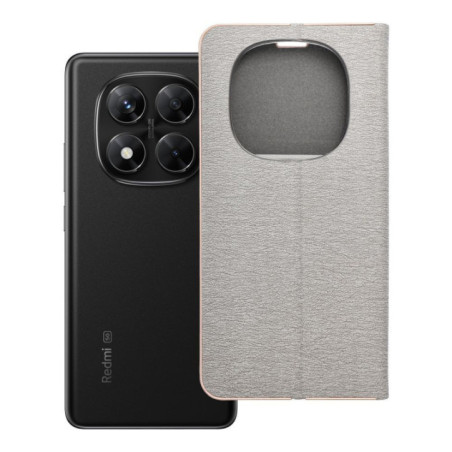 Flip case for Xiaomi Redmi NOTE 14 PRO 5G / 14 PRO PLUS 5G Luna Book Gold silver