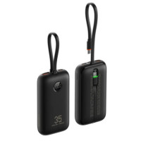 Powerbank Veger K1 (W1188)  PD QC3.0 35W 10000 mAh with built-in Typ C cables / Lightning