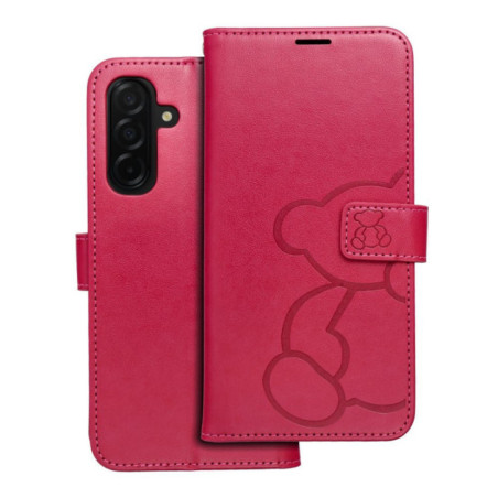 Flip case for Samsung A26 5G Mezzo Book teddy bear magenta