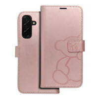 Flip case for Samsung A26 5G Mezzo Book teddy bear rose gold