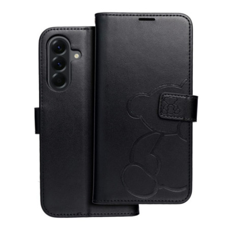 Flip case for Samsung A56 5G Mezzo Book teddy bear black
