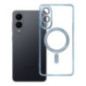 Case for Samsung S25 EDGE Electro Mag Cover compatible with MagSafe blue