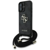 GUESS case for IPHONE 16 GUHCP16SP4GMGCRK (CBDY PU 4G Big Logo W/Cord Strap) black