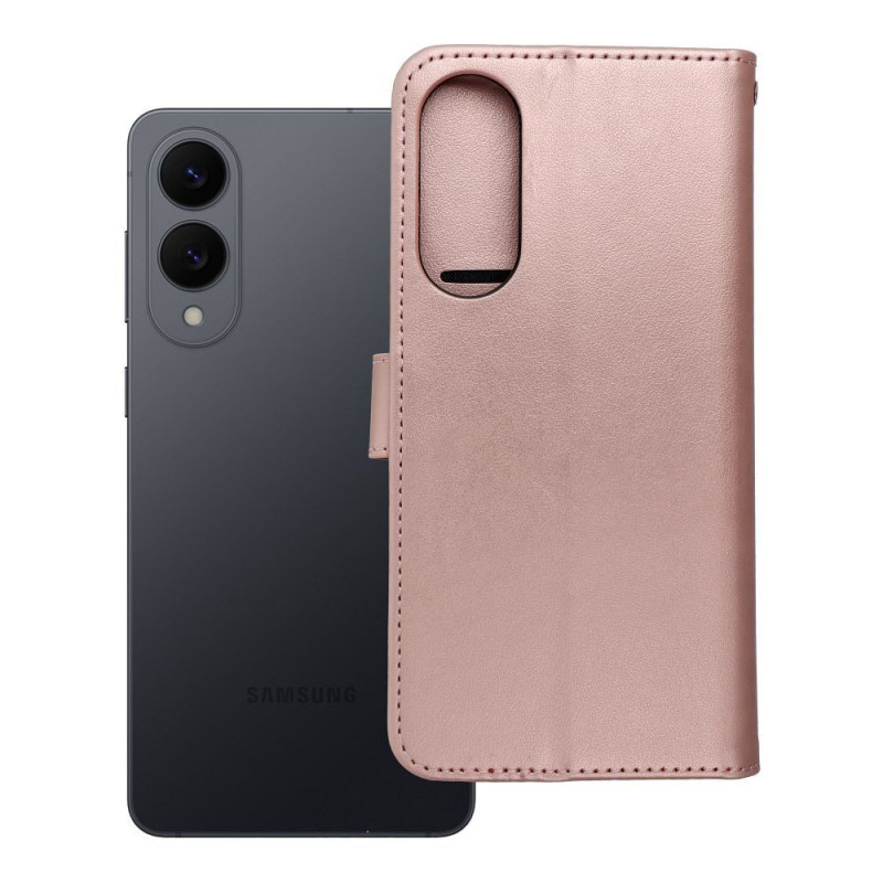 Flip case for Samsung S25 EDGE Mezzo Book teddy bear rose gold