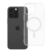 Case for iPhone 16 PRO MAX Clear Case 2 mm Mag Cover compatible with MagSafe (camera protection) transparent
