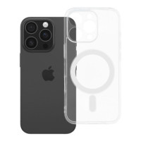 Case for iPhone 16 PRO Clear Case 2 mm Mag Cover compatible with MagSafe (camera protection) transparent