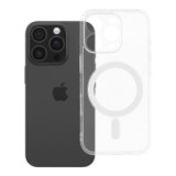 Case for iPhone 16 PRO Clear Case 2 mm Mag Cover compatible with MagSafe (camera protection) transparent