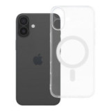 Case for iPhone 16 PLUS Clear Case 2 mm Mag Cover compatible with MagSafe (camera protection) transparent