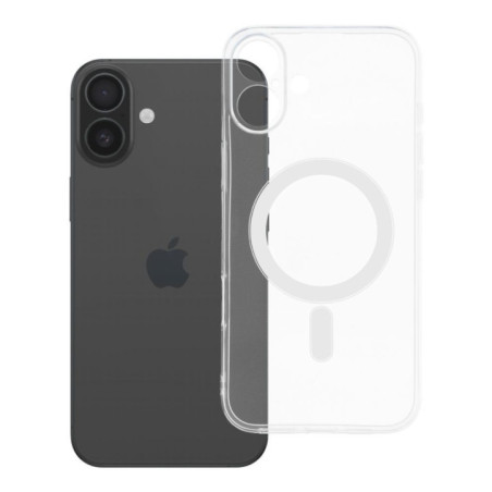 Case for iPhone 16 PLUS Clear Case 2 mm Mag Cover compatible with MagSafe (camera protection) transparent