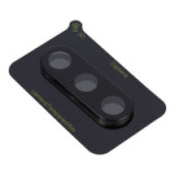 5D Full Glue Tempered Glass Camera Lens for Samsung S24 FE black