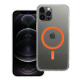 Case for iPhone 12 PRO MAX Drop Glue Colorful Ring Mag Cover compatible with MagSafe orange