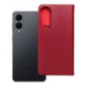 Flip case for Samsung S25 EDGE Smart Pro Book sk├│rzane burgundy