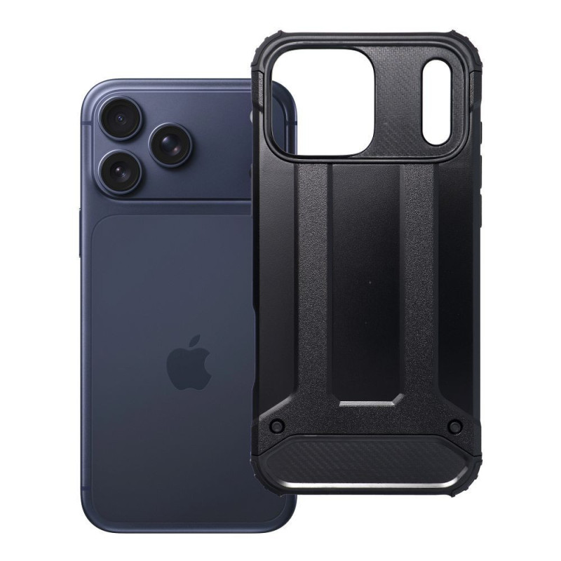 Case for iPhone 17 Pro Max / 18 Pro Max (low camera edge) Armor black
