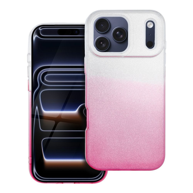Case for iPhone 17 Pro Max / 18 Pro Max (low camera edge) Shining transparent pink Case for iPhone 17 Pro Max / 18 Pro Max (low camera edge) Shining transparent pink