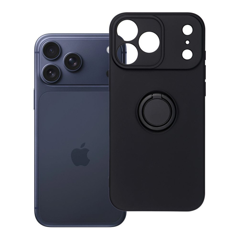 Case for iPhone 17 Pro Max / 18 Pro Max (low camera edge) Silicone Ring black Case for iPhone 17 Pro Max / 18 Pro Max (low camera edge) Silicone Ring black