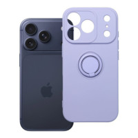 Case for iPhone 17 Pro / 18 Pro (low camera edge) Silicone Ring purple