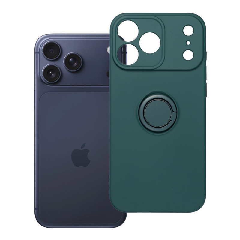 Case for iPhone 17 Pro Max / 18 Pro Max (low camera edge) Silicone Ring green Case for iPhone 17 Pro Max / 18 Pro Max (low camera edge) Silicone Ring green