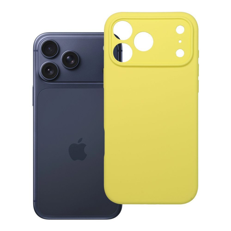 Case for iPhone 17 Pro Max / 18 Pro Max (low camera edge) Silicone 2mm (camera protection) yellow Case for iPhone 17 Pro Max / 18 Pro Max (low camera edge) Silicone 2mm (camera protection) yellow