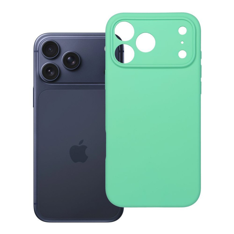 Case for iPhone 17 Pro Max / 18 Pro Max (low camera edge) Silicone 2mm (camera protection) mint