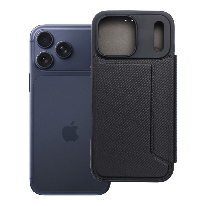 Flip case for iPhone 17 PRO MAX / 18 PRO MAX Razor Book black Flip case for iPhone 17 PRO MAX / 18 PRO MAX Razor Book black