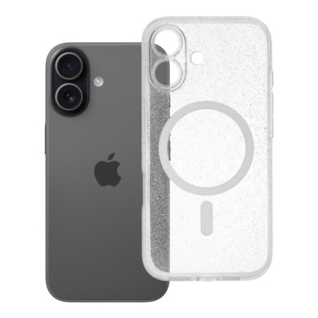 Case for iPhone 17 Clear Mag Cover - Glitter (STR / CAMERA PROTECTION) compatible with MagSafe transparent glitter