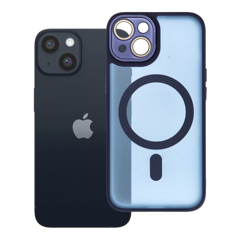 Case for iPhone 14 Variete Mag Cover compatible with MagSafe navy blue