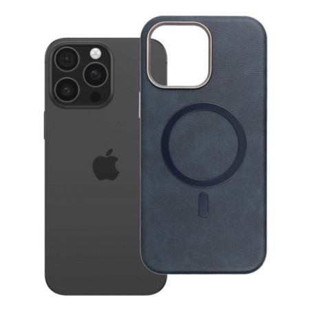 Case for iPhone 16 PRO MAX Gentleman Mag Cover compatible with MagSafe navy blue