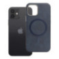 Case for iPhone 12 Gentleman Mag Cover compatible with MagSafe navy blue