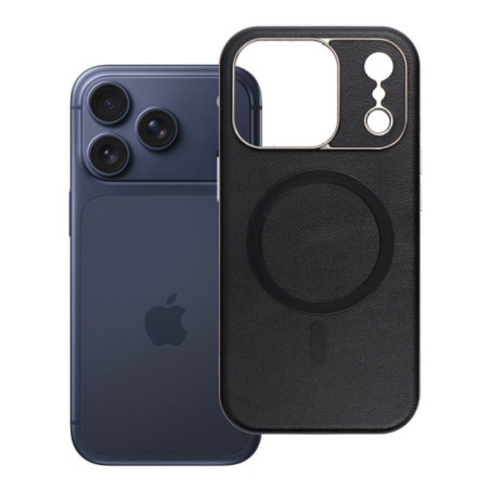 Case for iPhone 17 Pro / 18 Pro (low camera edge) Gentleman Mag Cover compatible with MagSafe black
