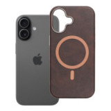 Case for iPhone 17 Gentleman Mag Cover compatible with MagSafe brown