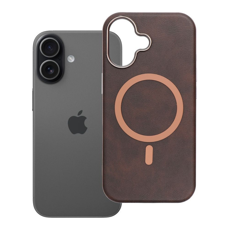 Case for iPhone 17 Gentleman Mag Cover compatible with MagSafe brown Case for iPhone 17 Gentleman Mag Cover compatible with MagSafe brown