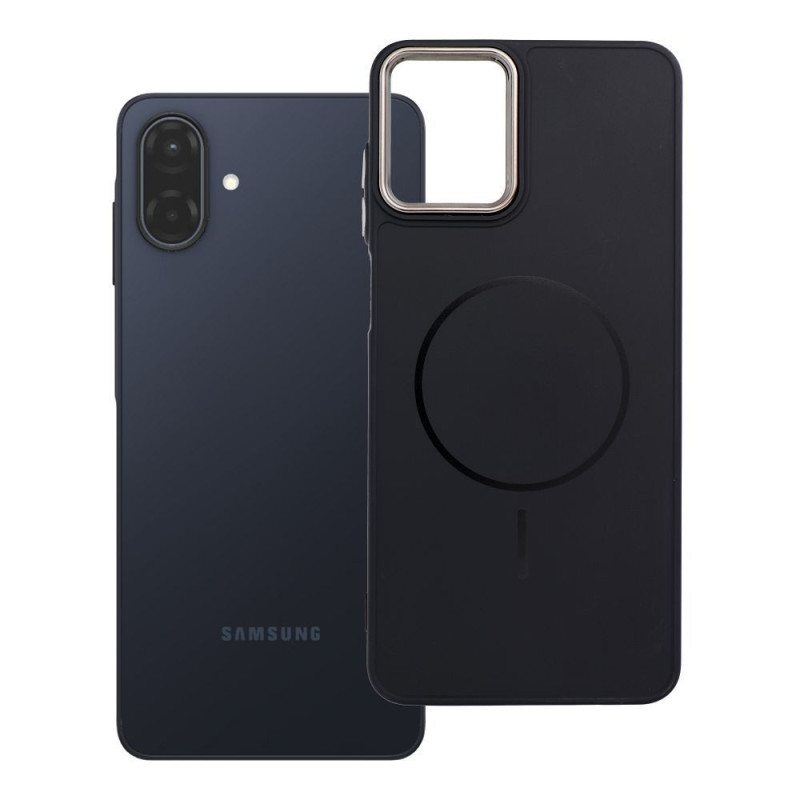 Case for Samsung A07 / A08 Frame Mag Cover compatible with MagSafe black