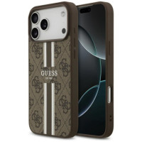 GUESS case for IPHONE 17 Pro Max compatible with MagSafe GUHMP17XP4RPSW (4G Printed Stripes) brown