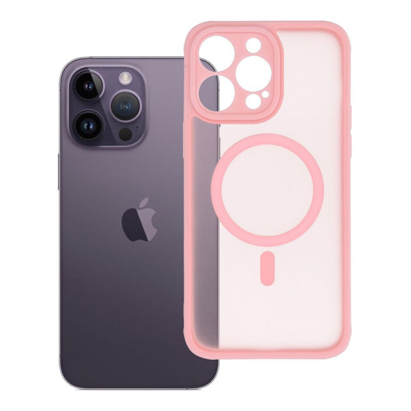 Case for iPhone 14 PRO MAX Full Matte Mag Cover compatible with MagSafe light pink Case for iPhone 14 PRO MAX Full Matte Mag Cover compatible with MagSafe light pink