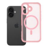 Case for iPhone 16 Full Matte Mag Cover compatible with MagSafe light pink