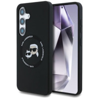 KARL LAGERFELD case for SAMSUNG S25 Plus KLHMS25MSKCHTCK (Magnetic Silicone Double Heads) black