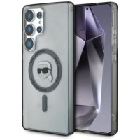 KARL LAGERFELD case for SAMSUNG S25 Ultra KLHMS25LHLSKIK (Magnetic IML Metal K. Heads) black