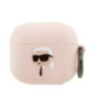 Earbuds Case Karl Lagerfeld for Apple Airpods PRO (3D Sil NFT Karl) pink