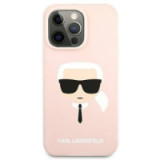 KARL LAGERFELD case for IPHONE 13 Pro KLHCP13LSLKHLP (Silicone K. Head) light pink