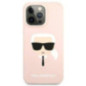 KARL LAGERFELD case for IPHONE 13 Pro KLHCP13LSLKHLP (Silicone K. Head) light pink