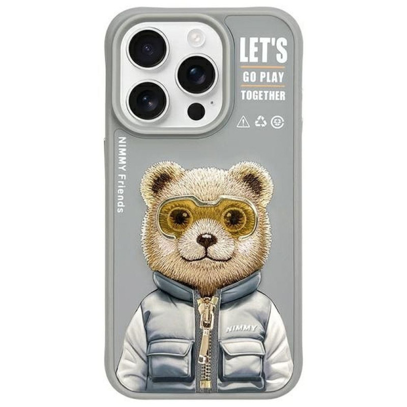 NIMMY case COOL&CUTE 2.0 Bear for IPHONE 15 Pro gray NIMMY case COOL&CUTE 2.0 Bear for IPHONE 15 Pro gray