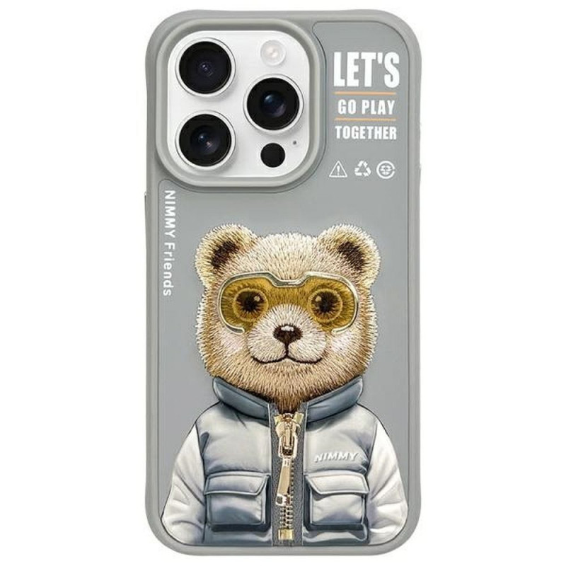 NIMMY case COOL&CUTE 2.0 Bear for IPHONE 15 Pro Max gray NIMMY case COOL&CUTE 2.0 Bear for IPHONE 15 Pro Max gray