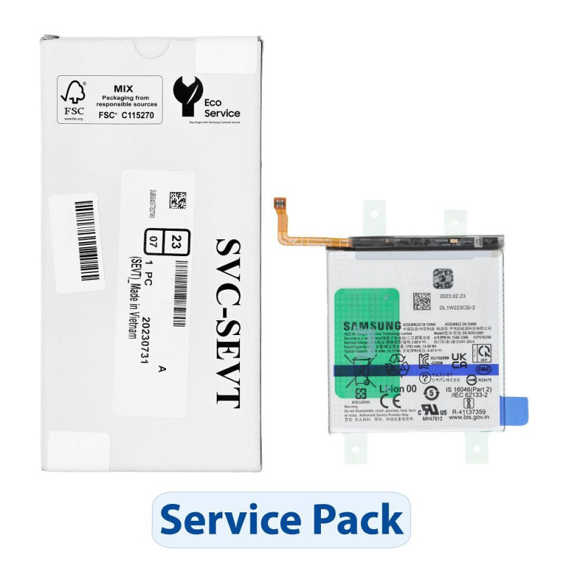 ServicePack Battery EB-BS912ABY for SAMSUNG S23 S911B GH82-30483A ServicePack Battery EB-BS912ABY for SAMSUNG S23 S911B GH82-30483A