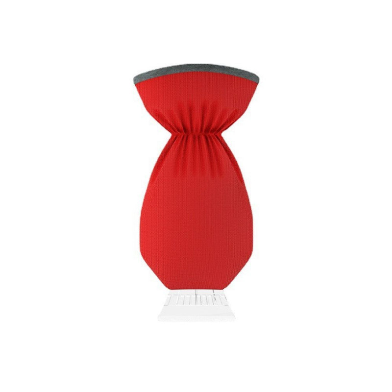 Car snow scraper with glove red