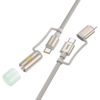 Cable All-in-one USB C / Lightning to USB C / LED Light Hoco PD 3A 60W 1