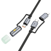 Cable All-in-one USB C / Lightning to USB C / LED Light Hoco PD 3A 60W 1