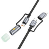 Cable All-in-one USB C / Lightning to USB C / LED Light Hoco PD 3A 60W 1
