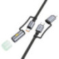 Cable All-in-one USB C / Lightning to USB C / LED Light Hoco PD 3A 60W 1,2 m U138 black